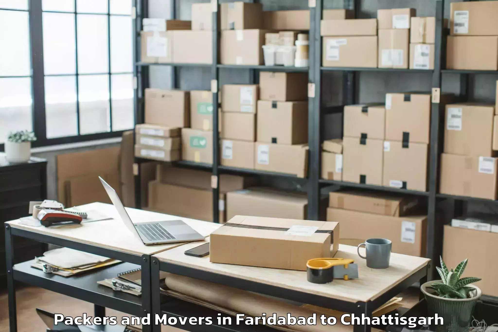 Book Faridabad to Raipur Airport Rpr Packers And Movers Online